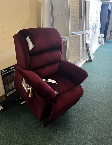 Red leather armchair