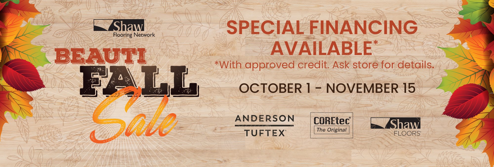 Shaw BeautiFall Sale Banner