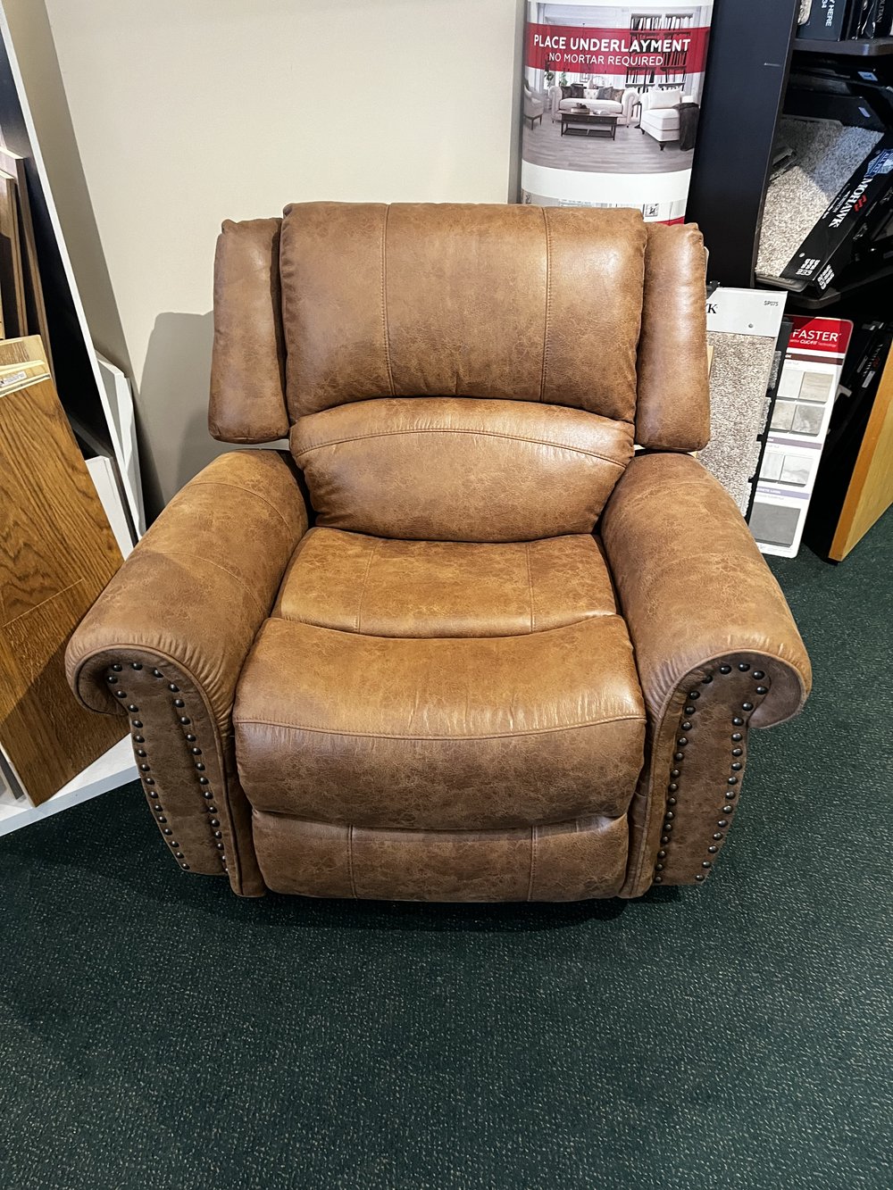 Cream leather armchair