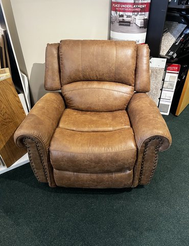 Cream leather armchair